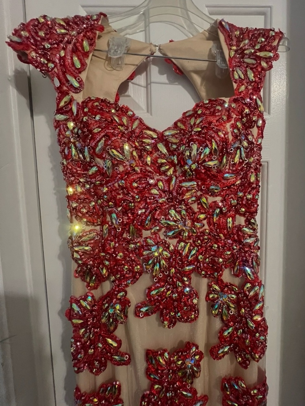 Angela & Alison Champagne Illusion Dress Bodice never used